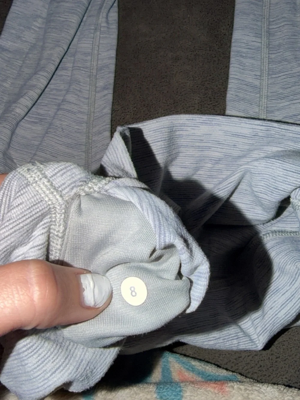 lululemon Heathered Light Gray High-Rise Leggings